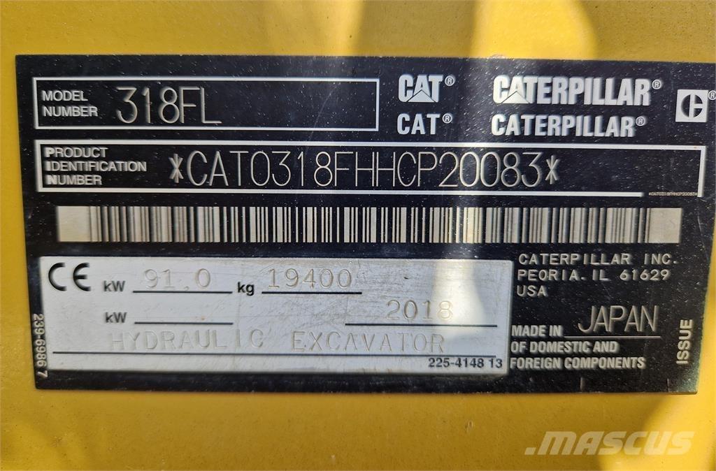 CAT 318FL 履帶式 挖土機/掘鑿機/挖掘機