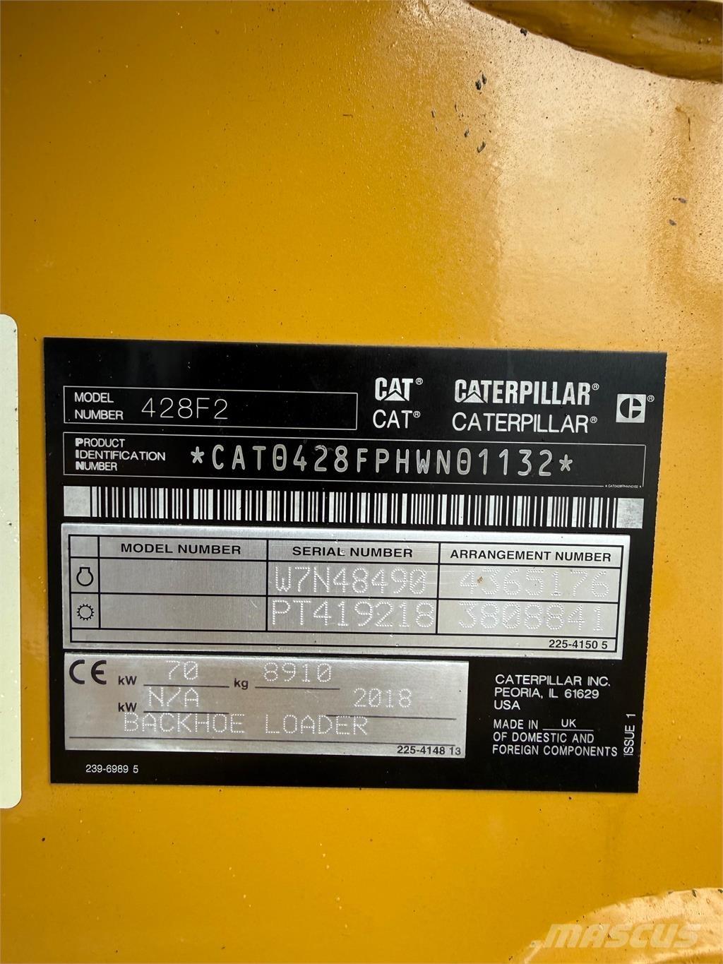 CAT 428F2 反鏟裝載機