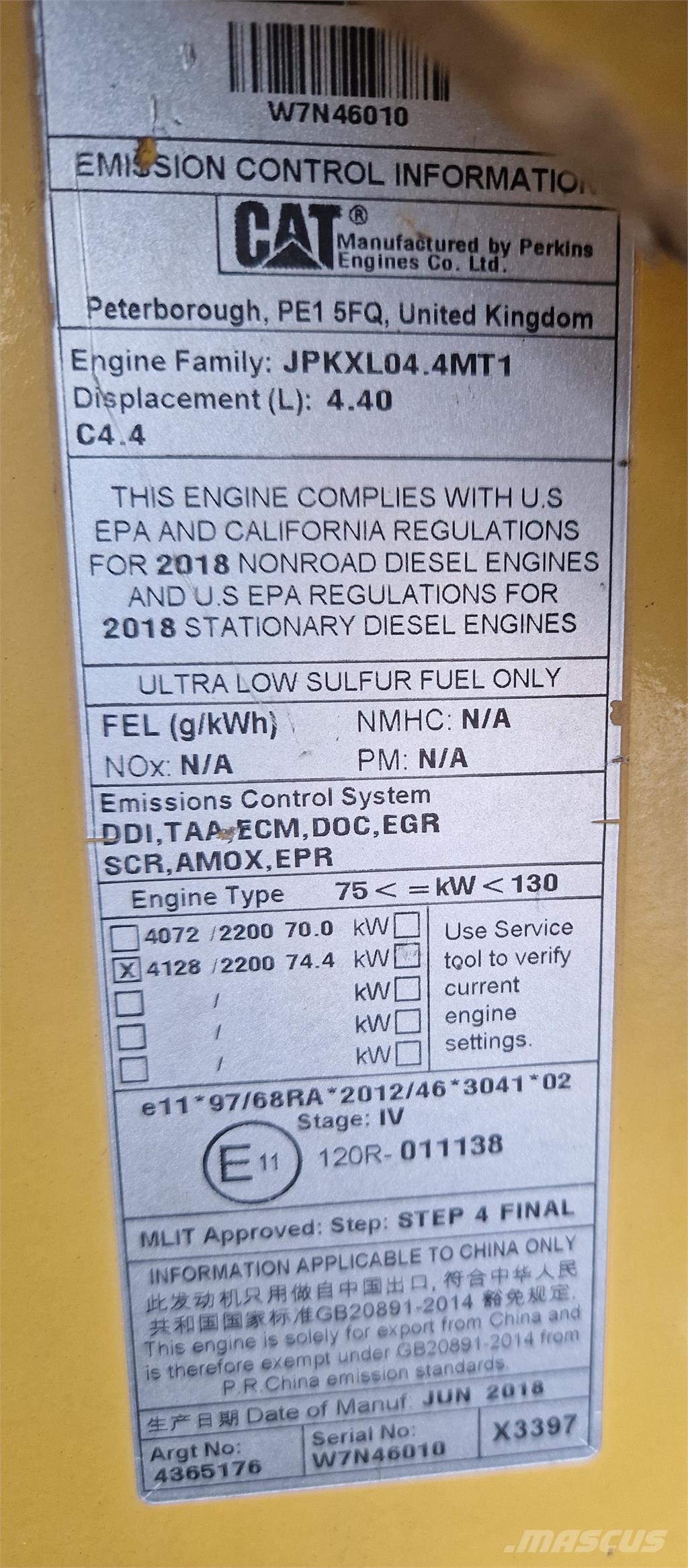 CAT 434F2 反鏟裝載機