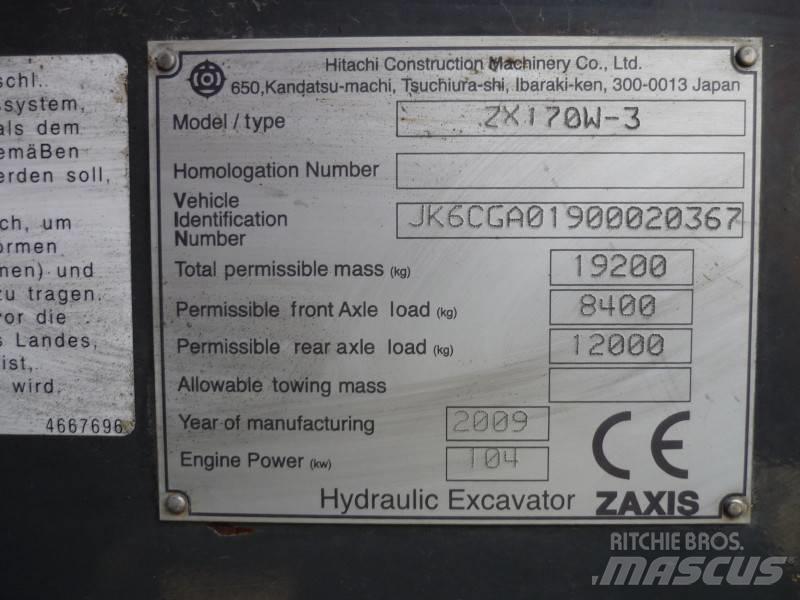 Hitachi ZX170W-3 旋轉式挖土機/掘鑿機/挖掘機