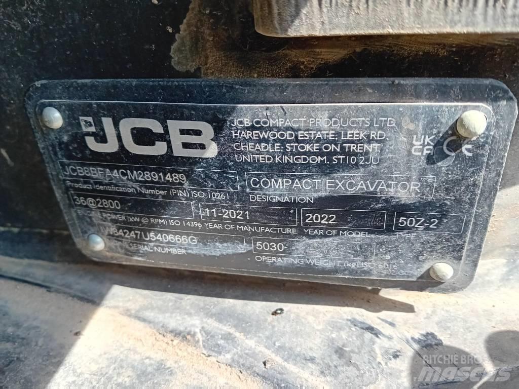 JCB 50 Z-2 小型挖土機/掘鑿機<7t(小型挖掘機)