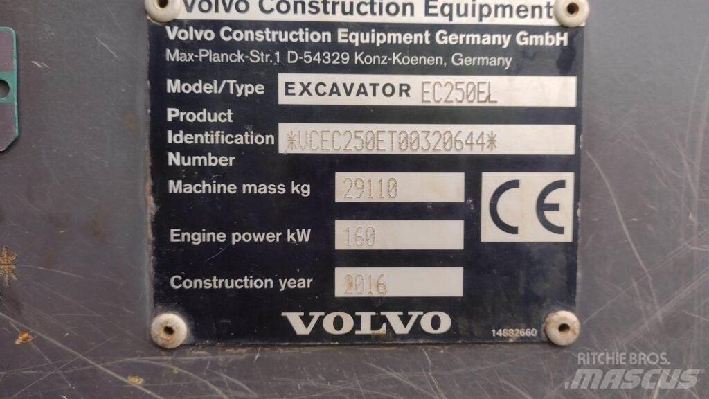 Volvo EC250EL 履帶式 挖土機/掘鑿機/挖掘機