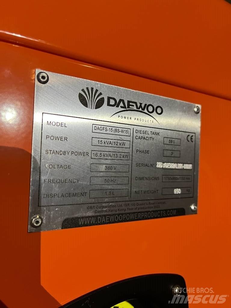 Daewoo Dagfs15-15 柴油發電機