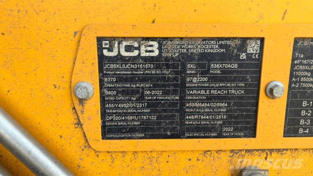 JCB 538-70 農業用伸縮臂裝載機