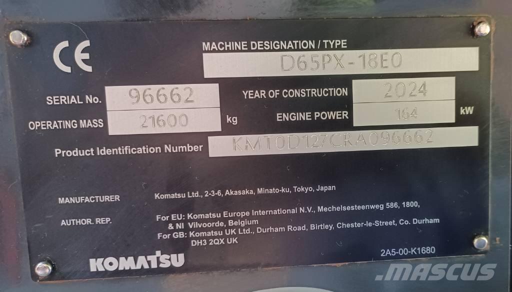 Komatsu D65PX-18E0 履帶推土機
