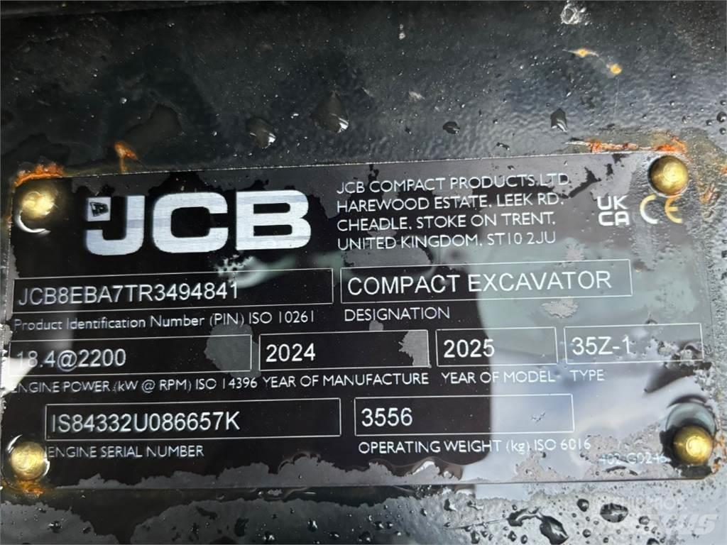 JCB 35Z-1 小型挖土機/掘鑿機<7t(小型挖掘機)