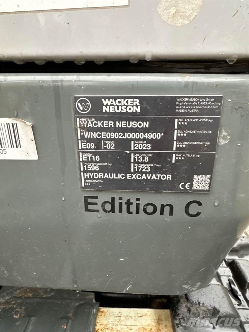Wacker Neuson ET16 履帶式 挖土機/掘鑿機/挖掘機
