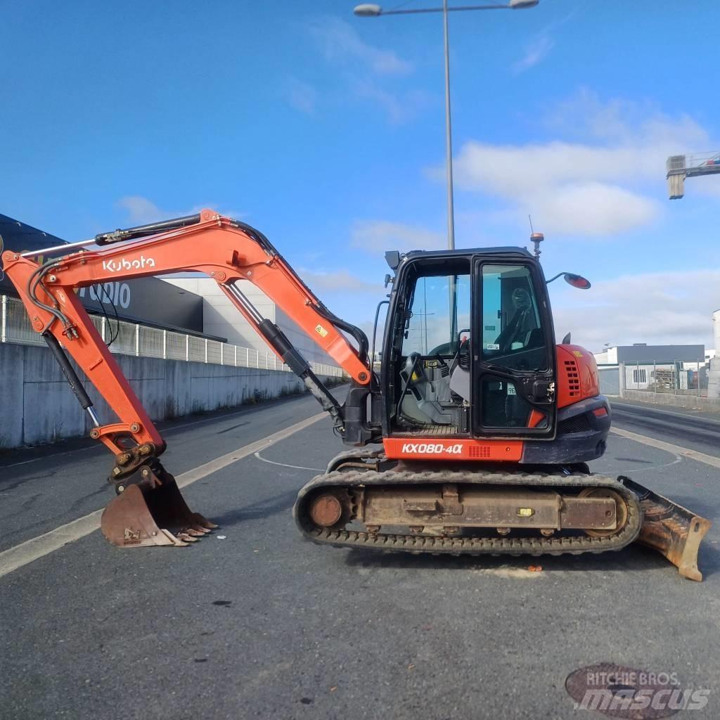 Kubota KX 080-4A 中型挖土機/掘鑿機/挖掘機 7t-12t