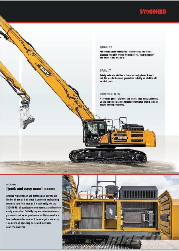 Sany SY500 HRD 拆卸式挖土機/掘鑿機/挖掘機