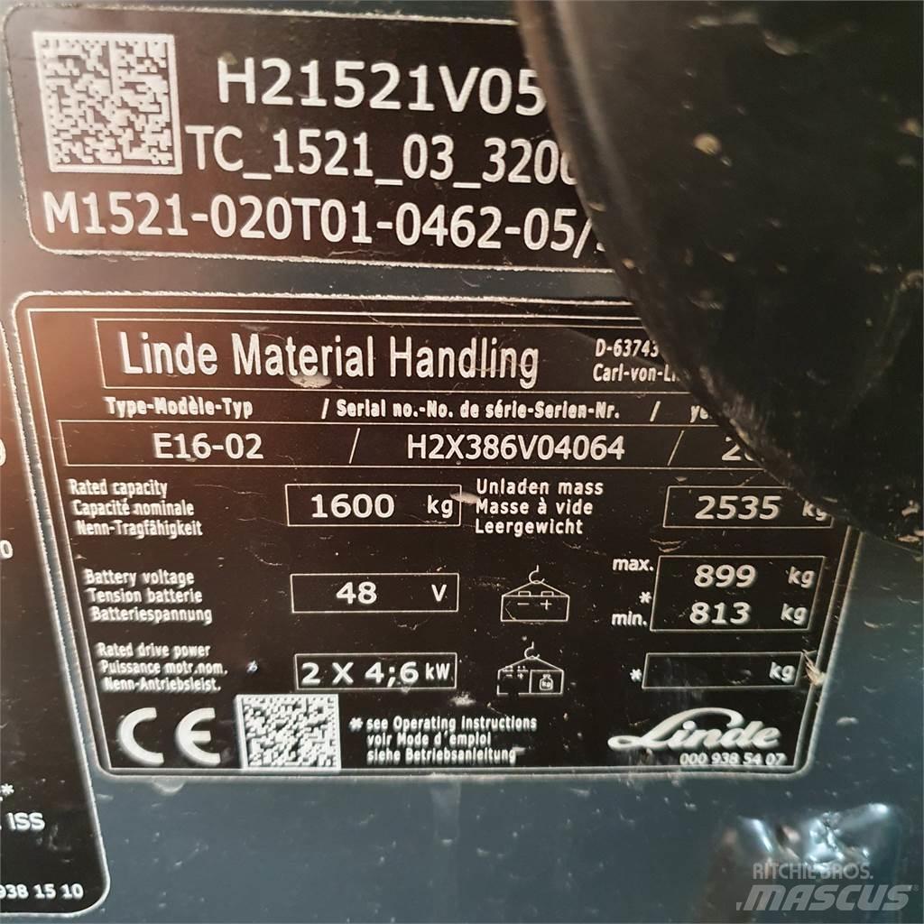 Linde E16 電動堆高機