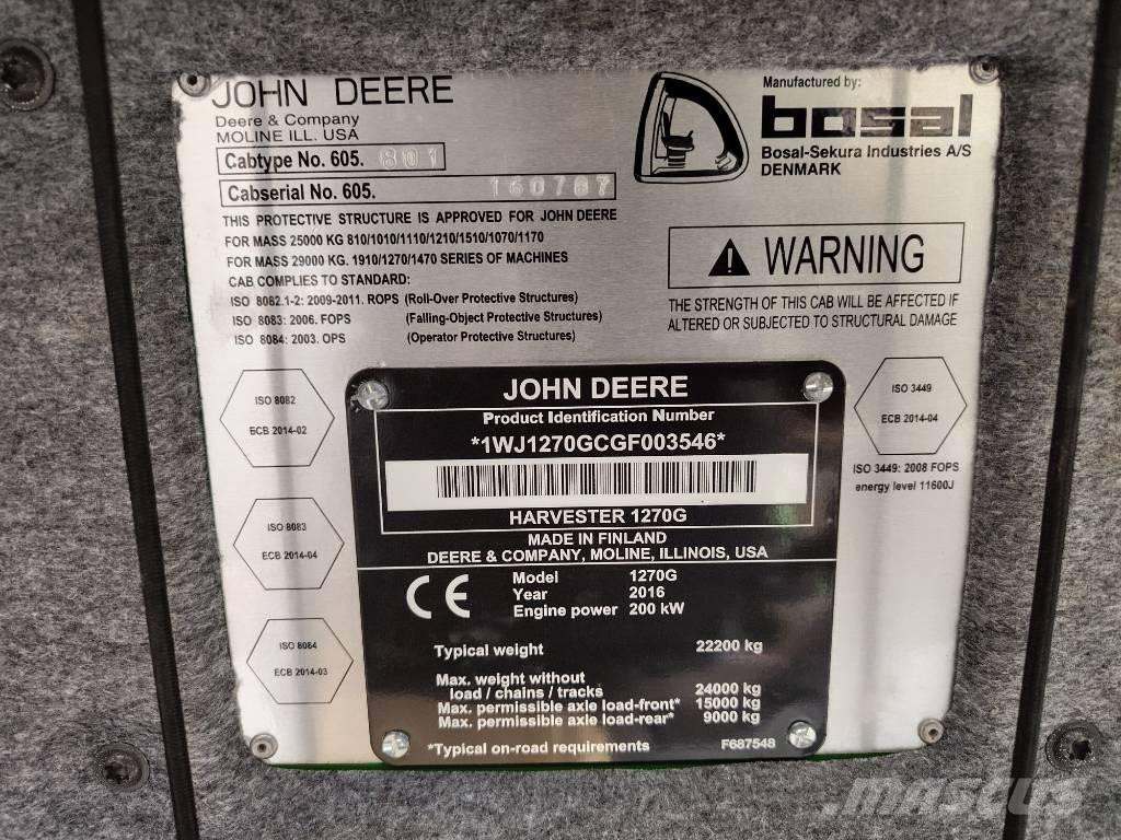 John Deere 1270G 6W 收穫機