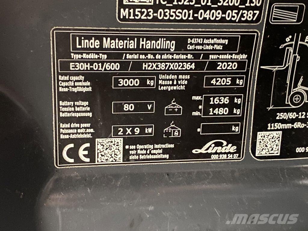 Linde E30H-01/600 電動堆高機