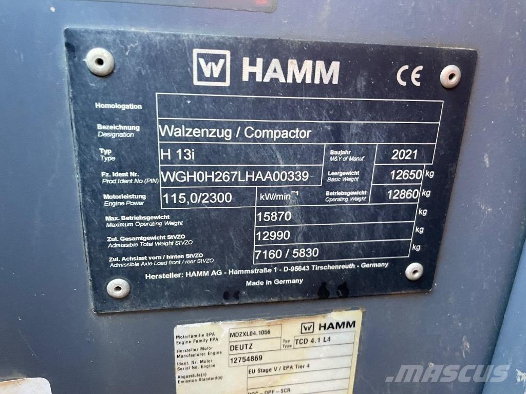 Hamm H13 i 單輪滾壓機