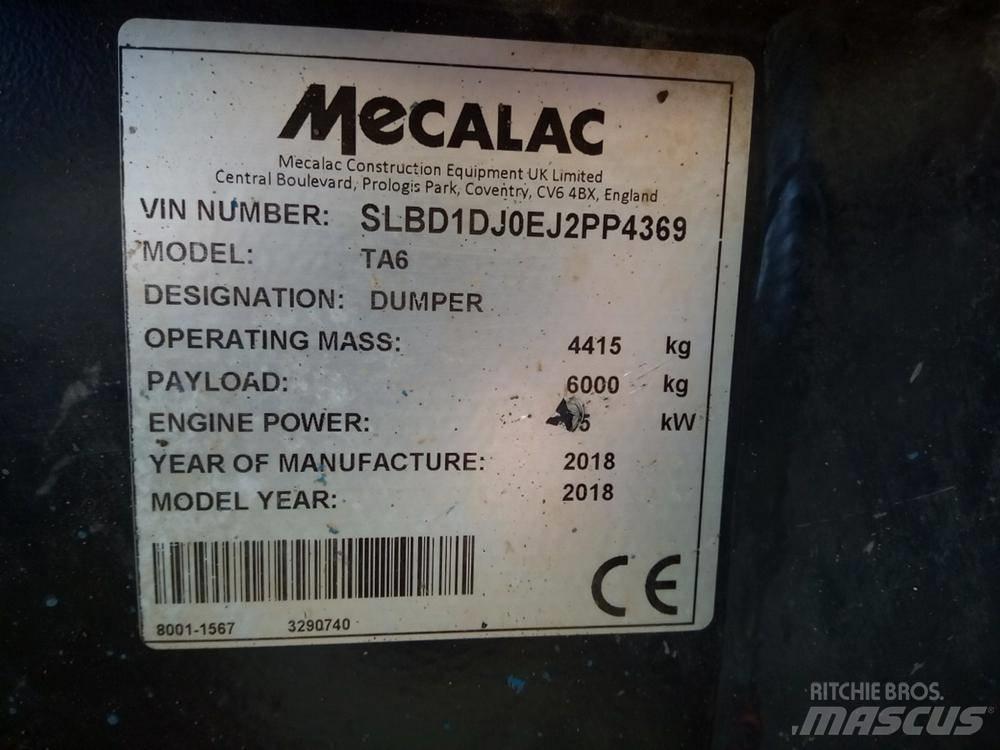 Mecalac TA6 dömper 鉸接式起吊車