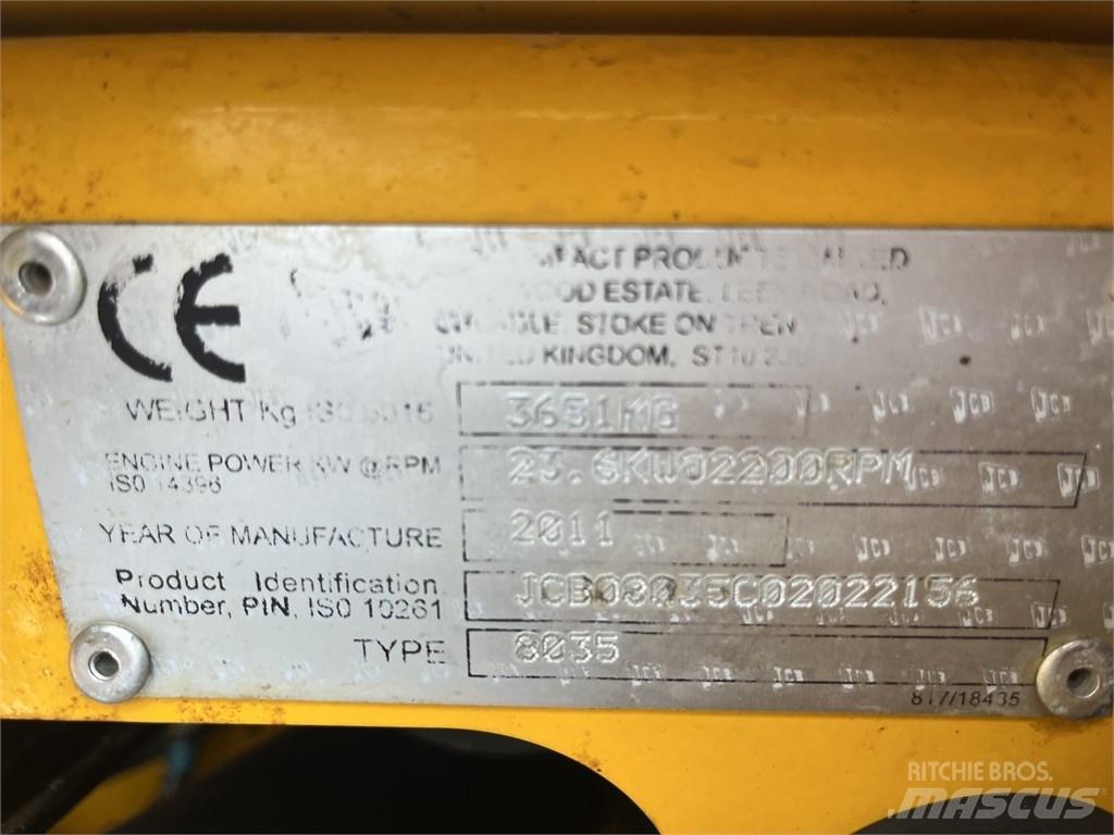 JCB 8035 ZTS 小型挖土機/掘鑿機<7t(小型挖掘機)