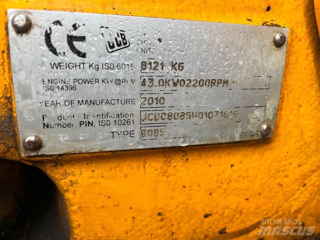 JCB 8085 ECO 中型挖土機/掘鑿機/挖掘機 7t-12t