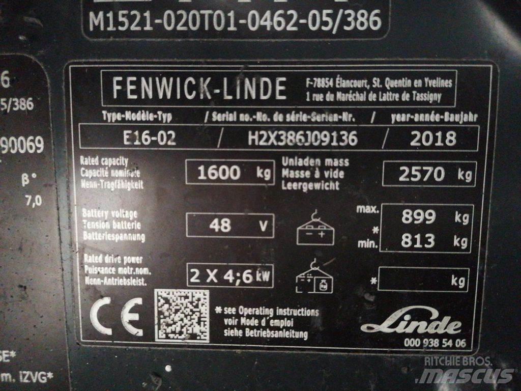 Linde E16-02 電動堆高機