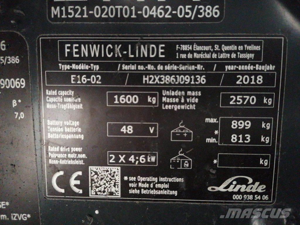Linde E16-02 電動堆高機