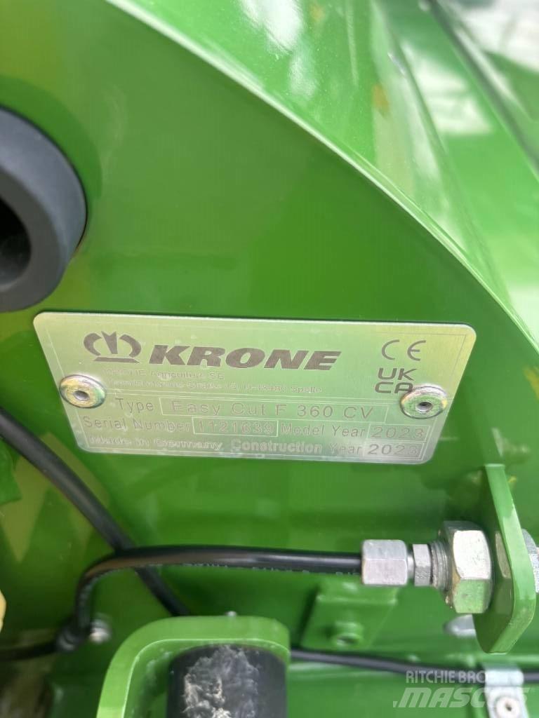 Krone F 360CV 割草調節裝置