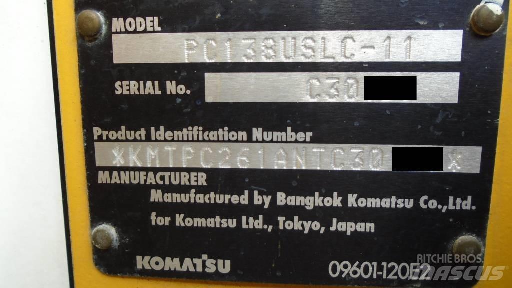 Komatsu PC 138 USLC 履帶式 挖土機/掘鑿機/挖掘機