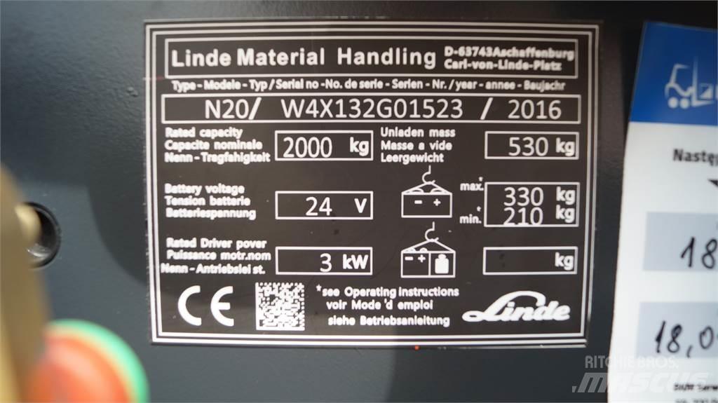 Linde N20 kurz 低架裝載機