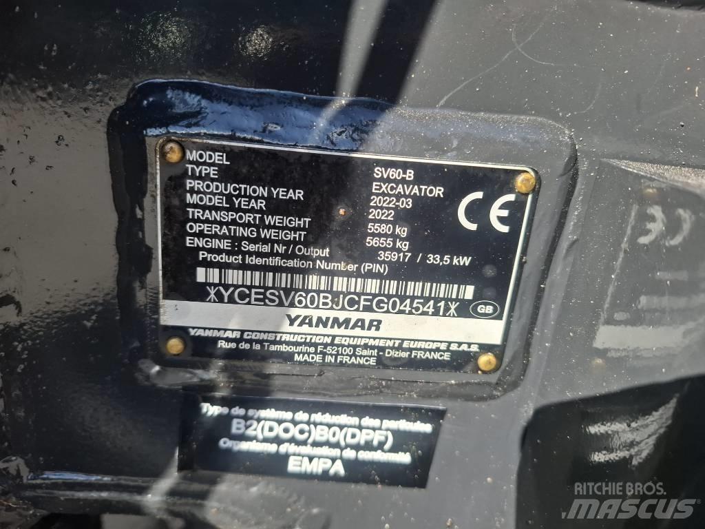 Yanmar SV 60-B 小型挖土機/掘鑿機<7t(小型挖掘機)