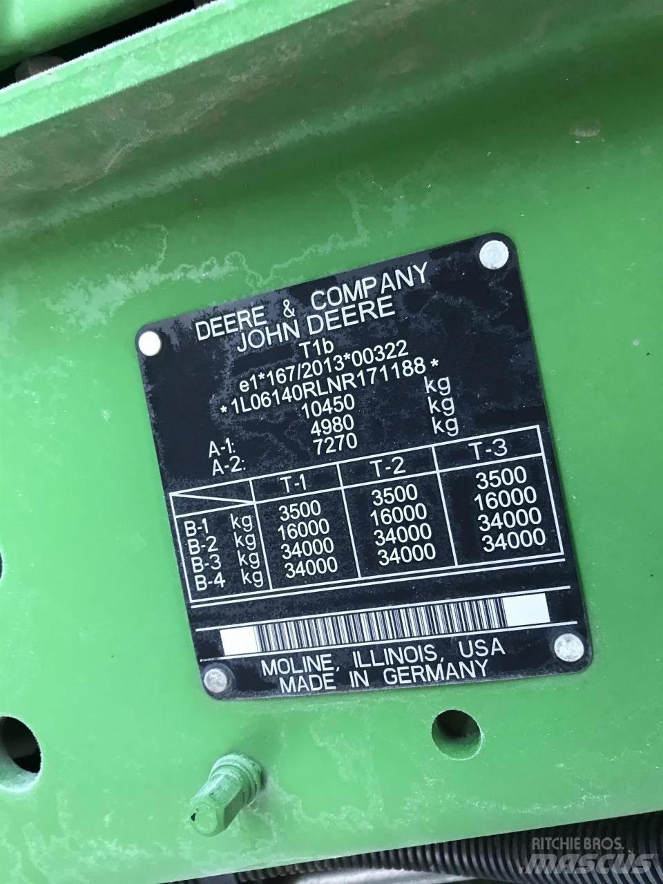 John Deere 6R 140 曳引機