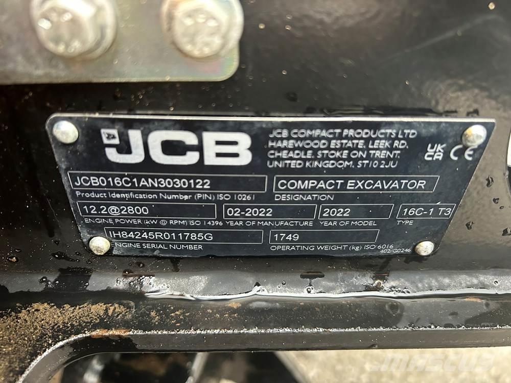 JCB 16C-1 小型挖土機/掘鑿機<7t(小型挖掘機)