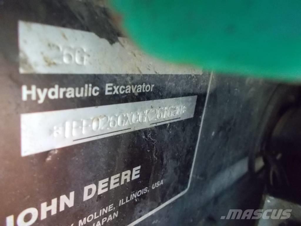 John Deere 26G 小型挖土機/掘鑿機<7t(小型挖掘機)