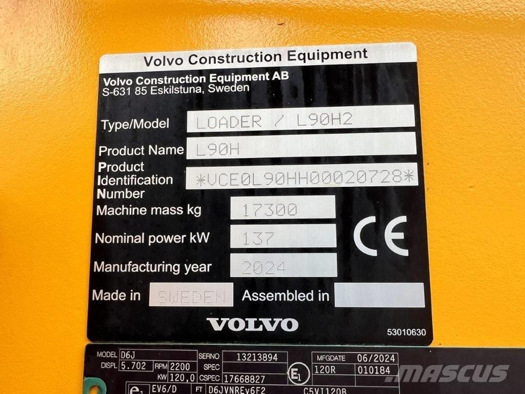 Volvo L90H2 輪胎式裝載機
