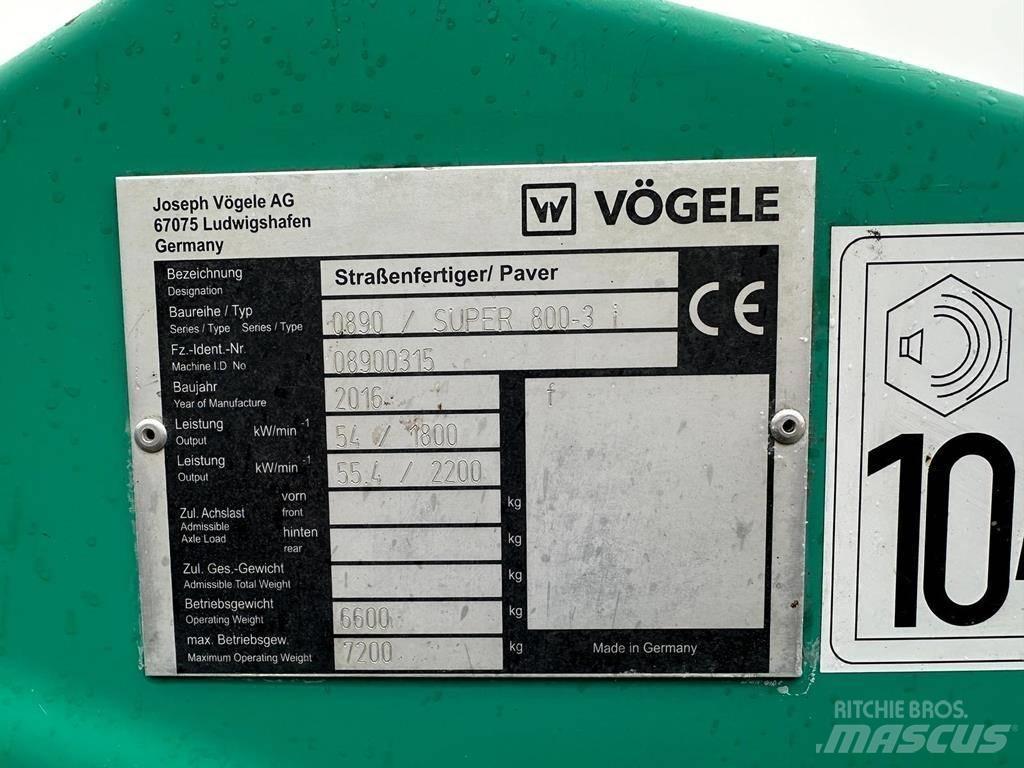 Vögele Super 800 -3i 瀝青攤舖機/鋪路機
