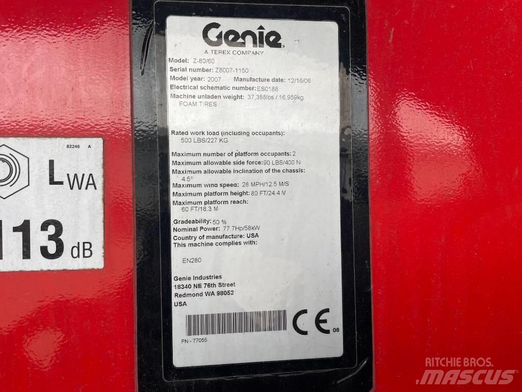 Genie Z 80/60 曲臂高空作業車