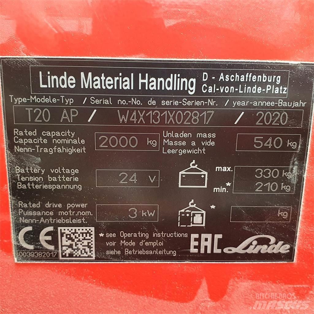 Linde T20AP kurz 低架升降機