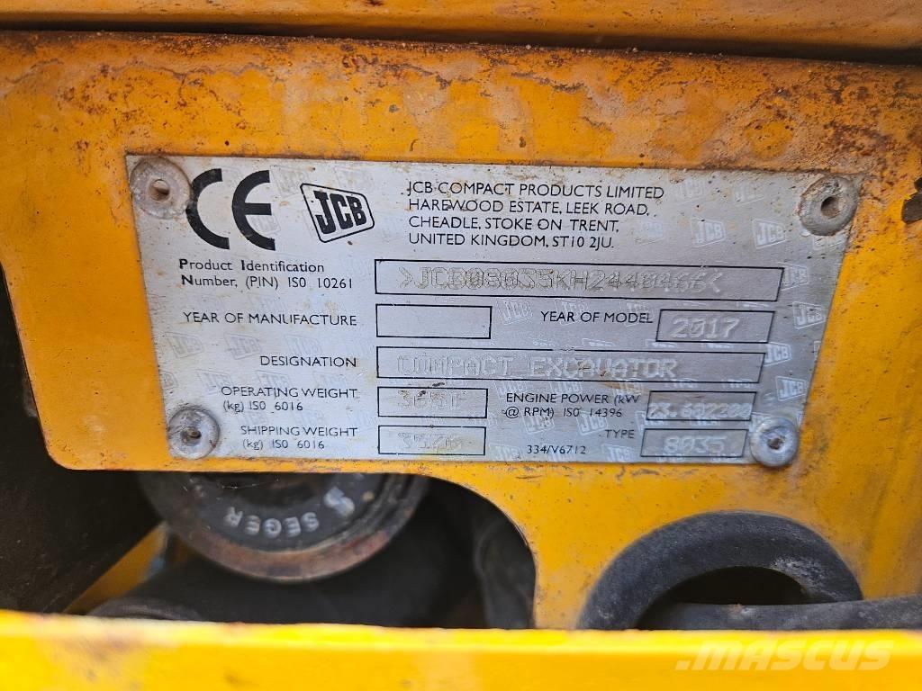 JCB 8035 ZTS + QH 小型挖土機/掘鑿機<7t(小型挖掘機)