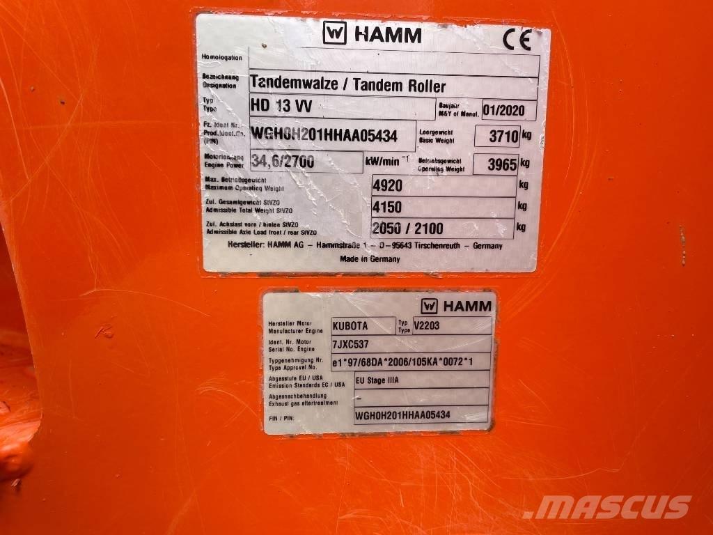 Hamm HD 13 VV 雙輪滾壓機