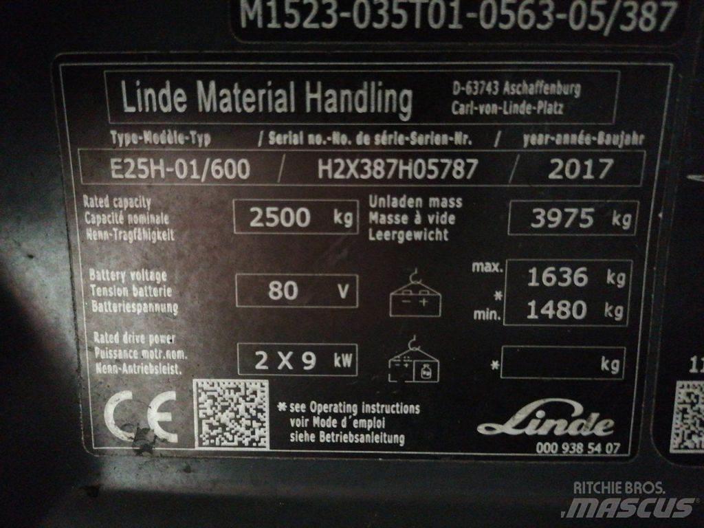 Linde E25H-01/600 電動堆高機