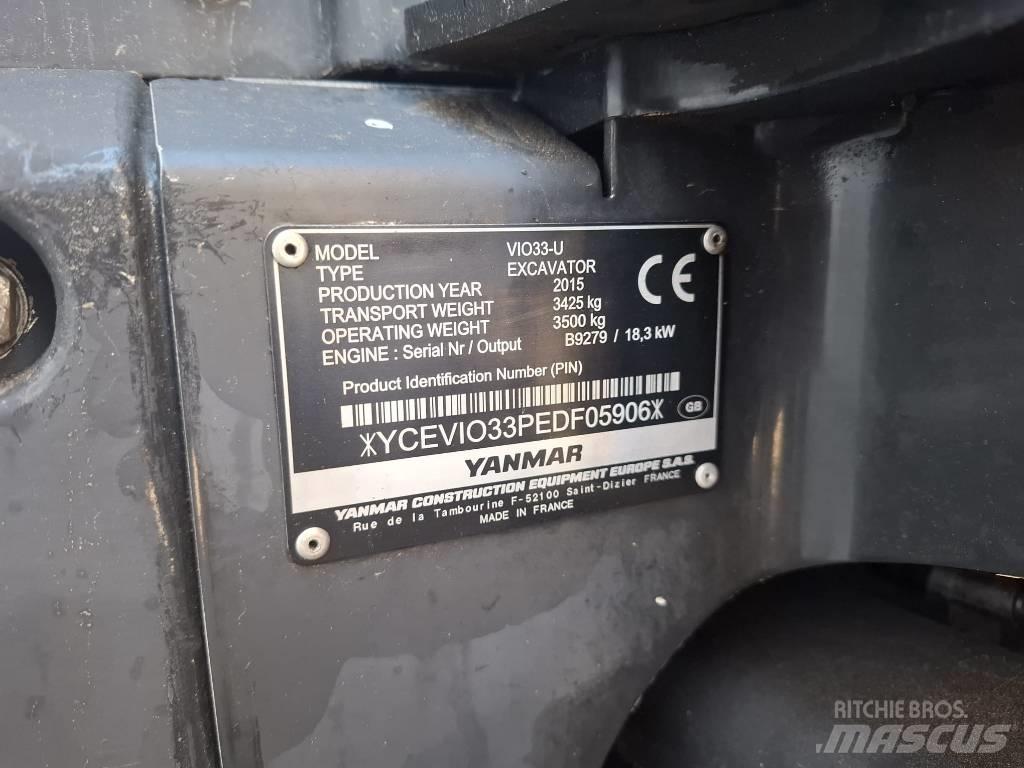 Yanmar Vio 33 U 小型挖土機/掘鑿機<7t(小型挖掘機)