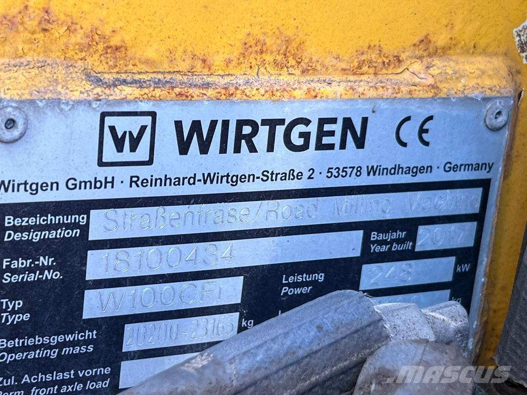 Wirtgen W100CFI 瀝青冷銑刨機/銑床