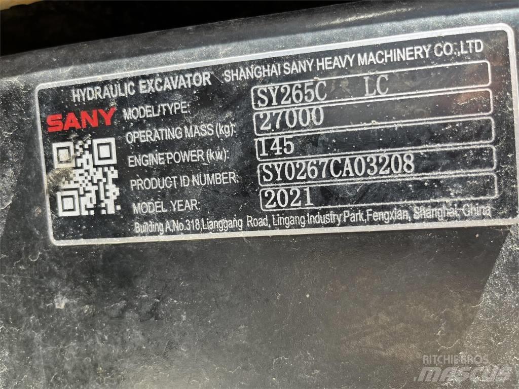 Sany SY265CLR 履帶式 挖土機/掘鑿機/挖掘機