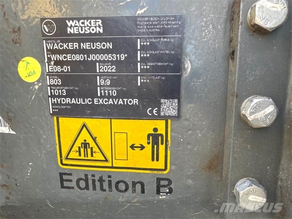Wacker Neuson 803 履帶式 挖土機/掘鑿機/挖掘機