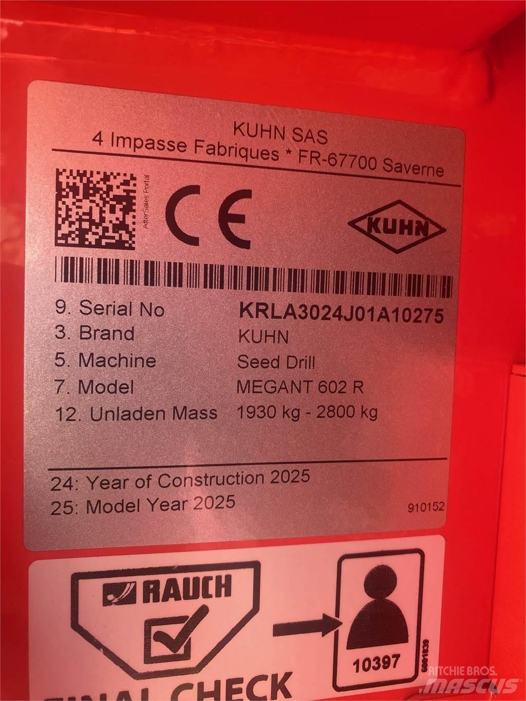 Kuhn MEGANT 602R 鑽頭