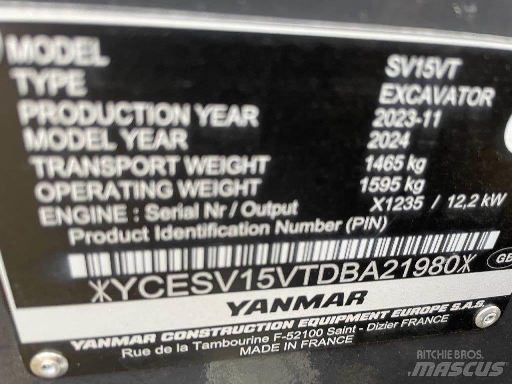 Yanmar SV15VT 中型挖土機/掘鑿機/挖掘機 7t-12t