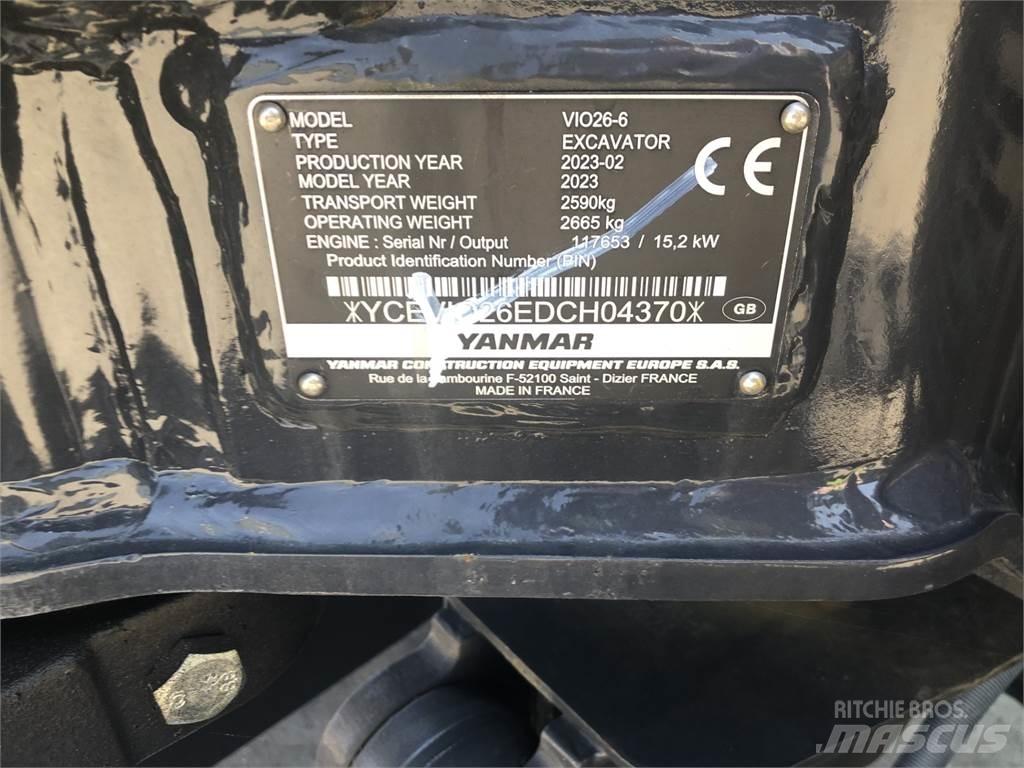 Yanmar VIO26-6 中型挖土機/掘鑿機/挖掘機 7t-12t
