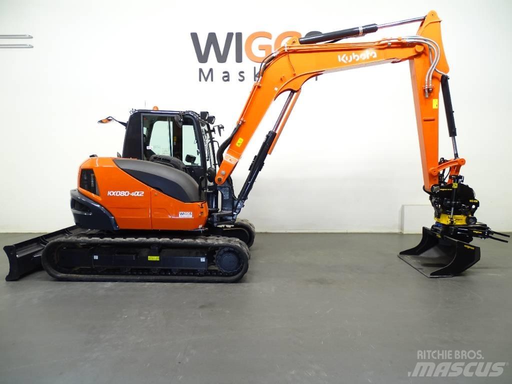 Kubota KX 080-4a 中型挖土機/掘鑿機/挖掘機 7t-12t