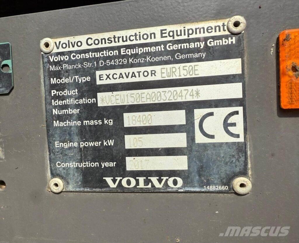 Volvo EWR150E 旋轉式挖土機/掘鑿機/挖掘機