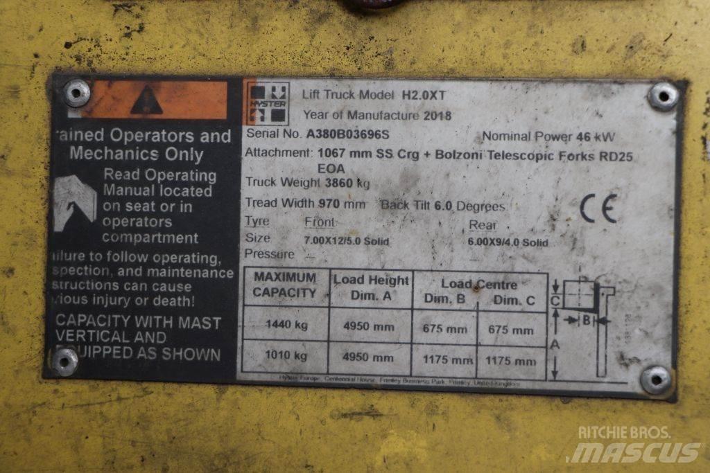 Hyster H2.0XT 液化石油氣LPG卡車