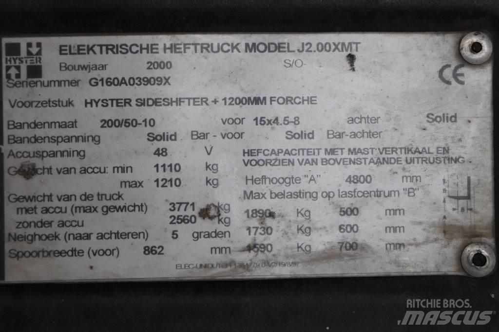 Hyster J2.00XMT 電動堆高機