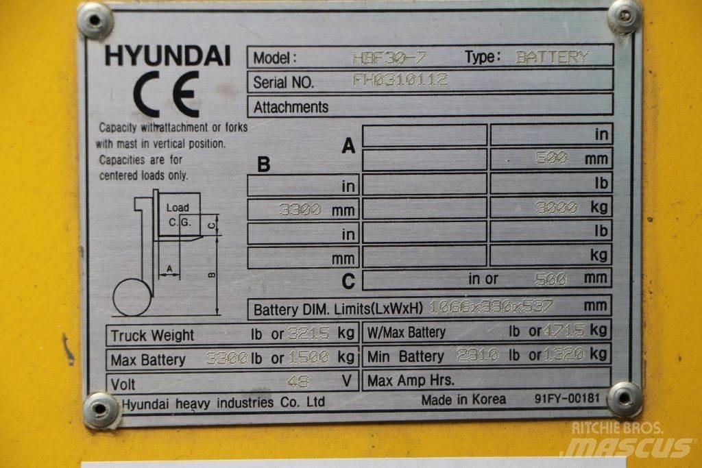 Hyundai HBF30-7 電動堆高機