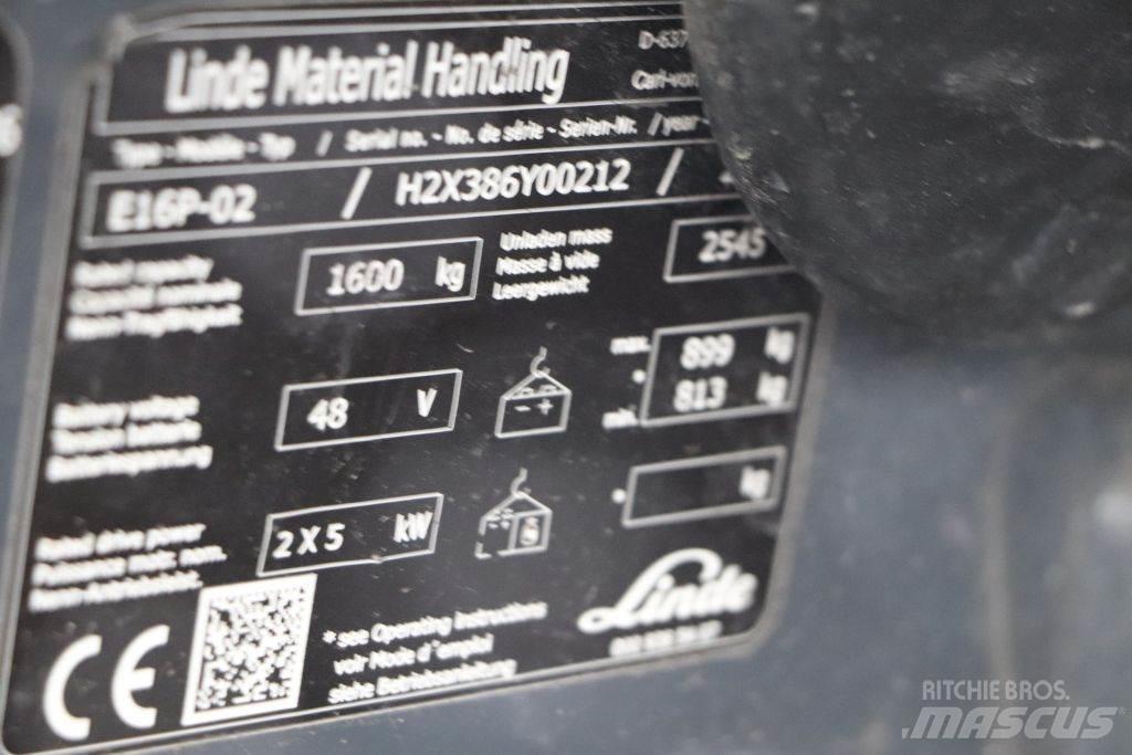 Linde E16P-02 電動堆高機