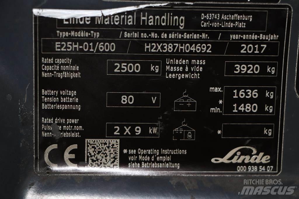 Linde E25H-01/600 電動堆高機